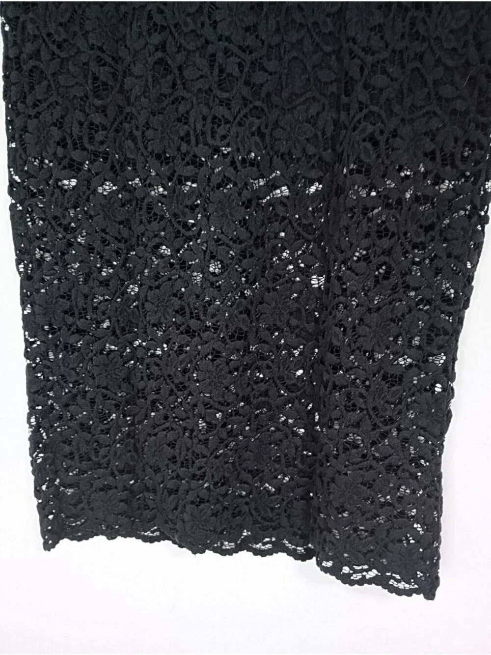 Black Lace Overlay Pencil Skirt By Future Collective XL